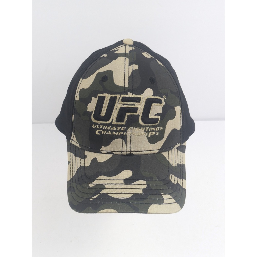 UFC Ultimate Fighting Championship Camo Baseball Cap Black Fitted Flex‎ Fit 2007